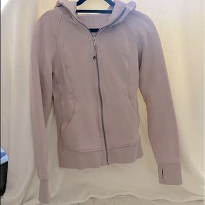 Lululemon Scuba Full-Zip Hoodie (Light Pink). Size 6.